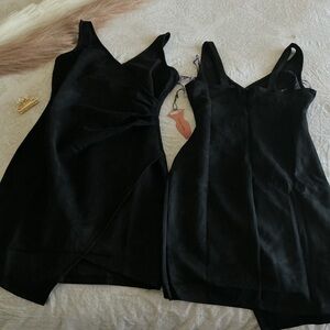 Black Sleeveless V-Neck Cocktail Dress.One dress is $40each